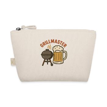 Grillmeister – Beer and barbecue motif - Organic Pouch - nature - Front