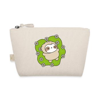 Sloth in the flowery meadow - Organic Pouch - nature - Front