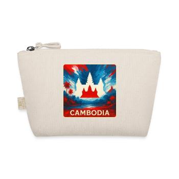 Kambodscha – Angkor Wat Design - Bio-Täschchen - Natur - Vorne