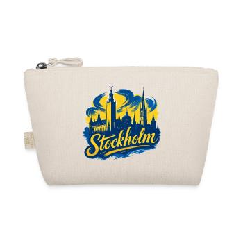 Stockholm Yellow Blue Capital Sweden Gift - Organic Pouch - nature - Front