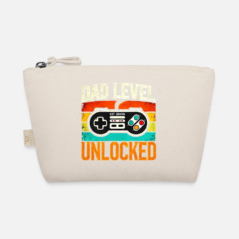 Dad Level Unlocked Retro Controller, Fathers  Organic Pouch