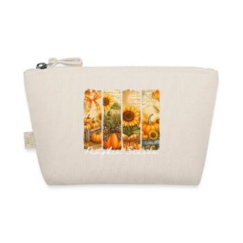 Pumpkin Autumn Sunflowers Collage - Organic Pouch - nature - Front