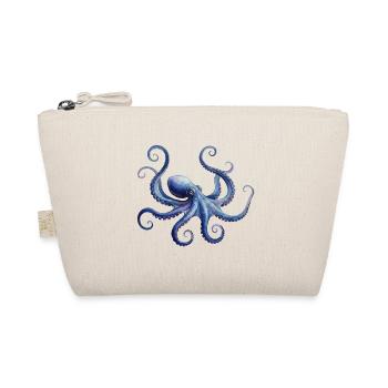 Majestic Octopus, Blue and Purple - Organic Pouch - nature - Front