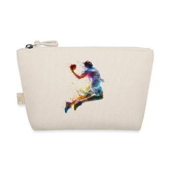 Farbexplosion Handball Sprungwurf - Bio-Täschchen - Natur - Vorne