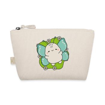 Kawaii butterfly on green leaf - Organic Pouch - nature - Front