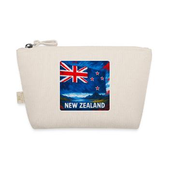 Neuseeland Flaggen Design - Bio-Täschchen - Natur - Vorne