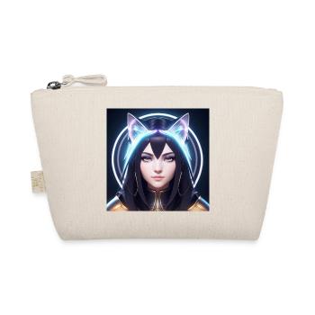 Mystical Neon Cat Heroine - Organic Pouch - nature - Front