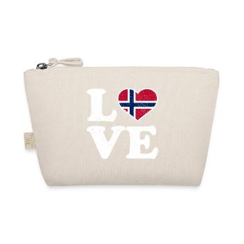 Love - Norway Flag - Norge - Norwegen - Organic Pouch - nature - Front