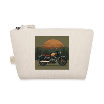 Quiet-Luxury Motorcycle Icon - Organic Pouch - nature - Front