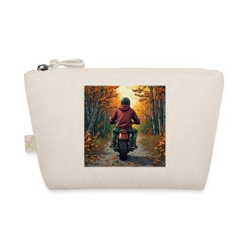 Cozy Bike Rider Hoodie - Organic Pouch - nature - Front