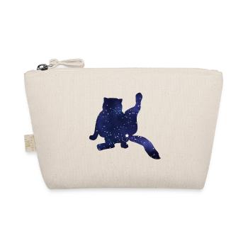 Katze Silhouette Lustig Sternenhimmel - Bio-Täschchen - Natur - Vorne