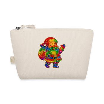 Motif Père Noël à paillettes arc-en-ciel - Trousse biologique - nature - Devant