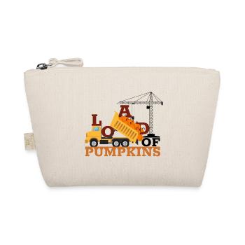 Kürbis Halloween LKW Baustelle Kinder Kostüm - Bio-Täschchen - Natur - Vorne