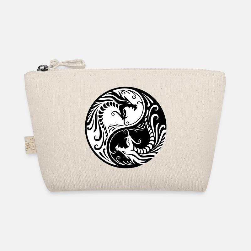 Drache Yin Yang - Bio-Täschchen - Natur