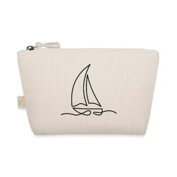 Sailboat Sketch – Maritime Motif - Organic Pouch - nature - Front