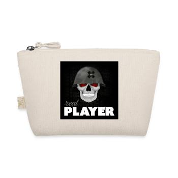 Skull Veteran – Real Player Gaming Helm Design - Bio-Täschchen - Natur - Vorne