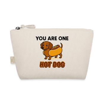 You Are One Hot Dog – lustiger Dackel Cartoon-Stil - Bio-Täschchen - Natur - Vorne