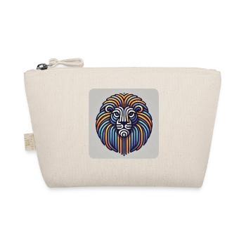 Geometric Color Lion in Line Style - Organic Pouch - nature - Front