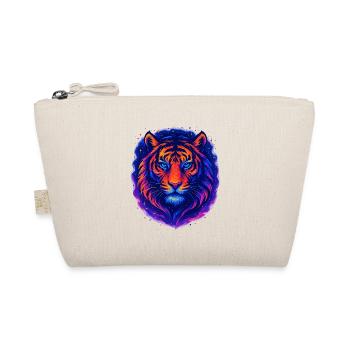 Neon Tiger Kunst Design – Wilder Blick - Trousse biologique - nature - Devant