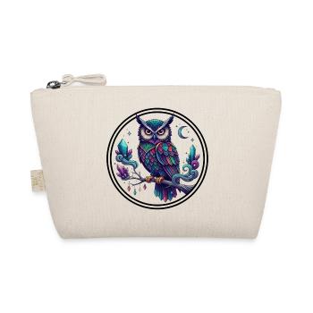 Crystal Owl Magic in Midnight Colors - Organic Pouch - nature - Front
