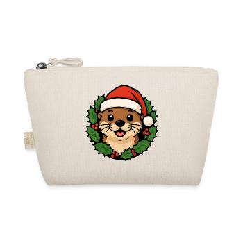 Loutre de Noël - Dessin animé animalier de Noël drôle - Trousse biologique - nature - Devant