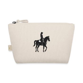 Equine and Horse - Cool Silhouette Logo - Organic Pouch - nature - Front