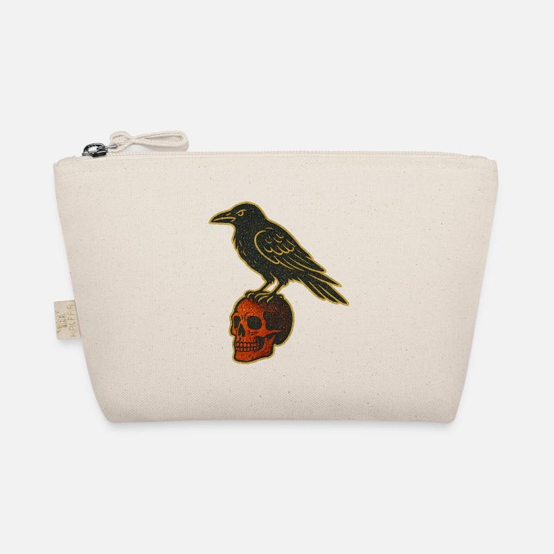 Corbeau sur crâne en aspect doré Trousse biologique
