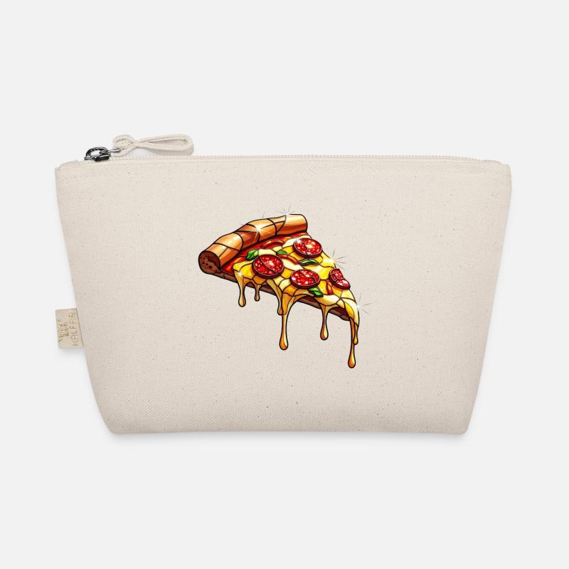 Shiny salami pizza with basil Organic Pouch