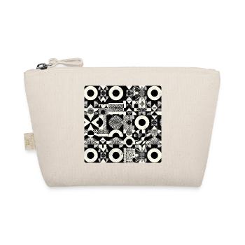 Géométrie abstraite à motif noir et blanc - Trousse biologique - nature - Devant