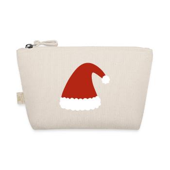 Red Santa Hat with Fur Trim - Organic Pouch - nature - Front