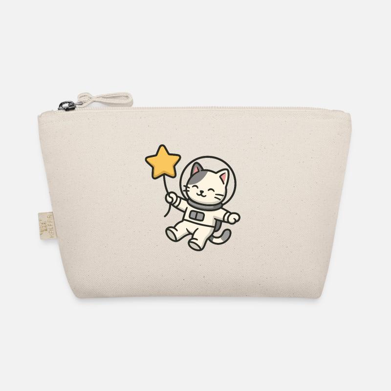 Süße Astro Katze mit Stern Ballon Bio-Täschchen