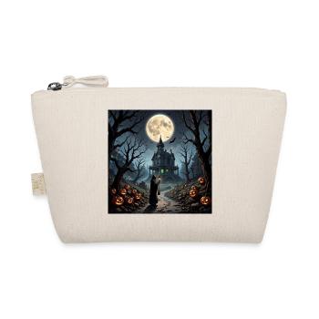 Mond an Halloween Spukhaus - Bio-Täschchen - Natur - Vorne