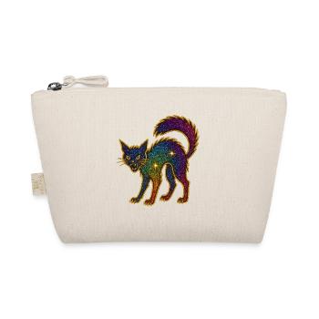 Galactic Glitter Cat for Halloween - Organic Pouch - nature - Front