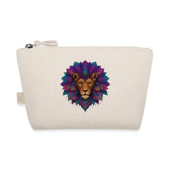 Lion's Mandala Flower - Organic Pouch - nature - Front