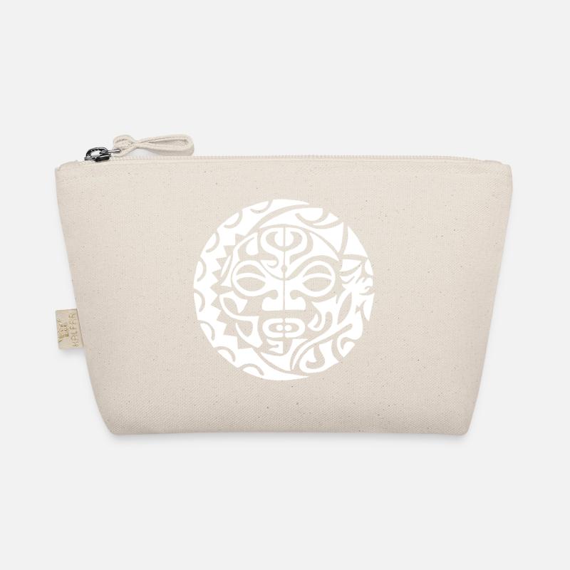 Polynesian skull (white) Organic Pouch