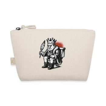 King on throne with a feather - Organic Pouch - nature - Front
