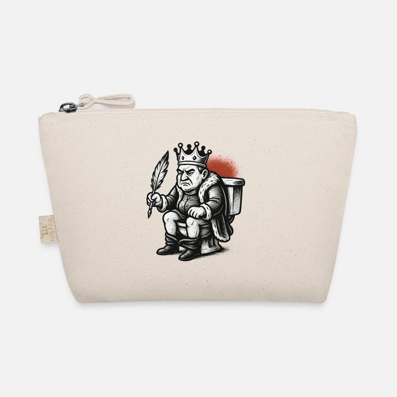 King on throne with a feather Organic Pouch