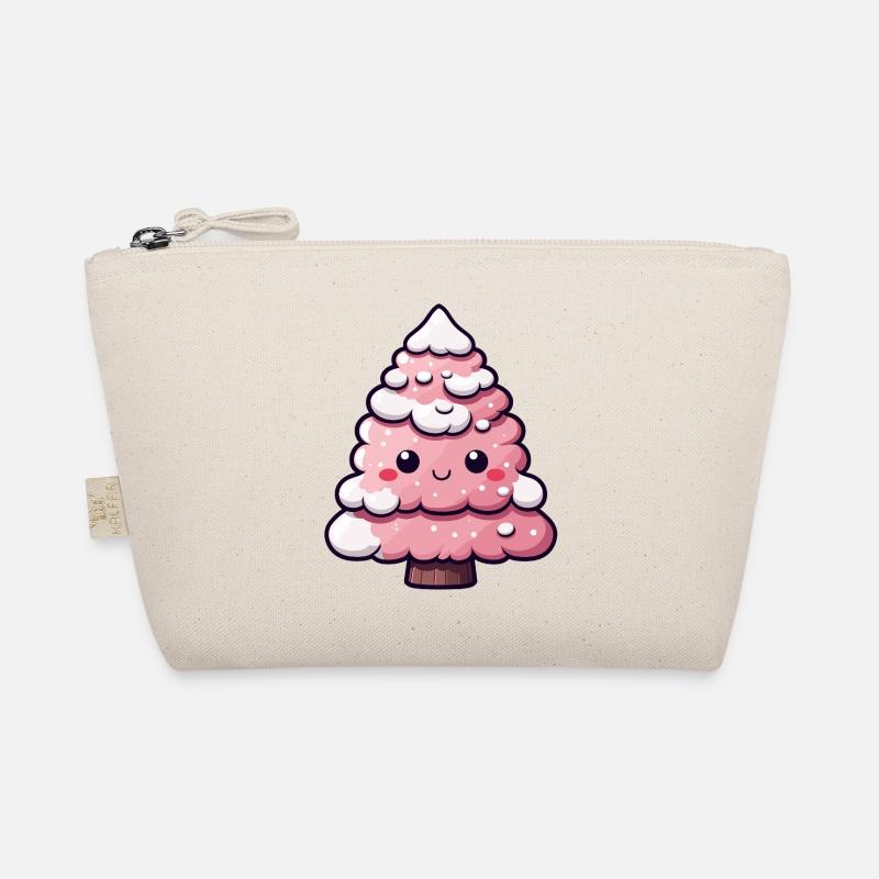 Chibi arbre enneigé rose Trousse biologique