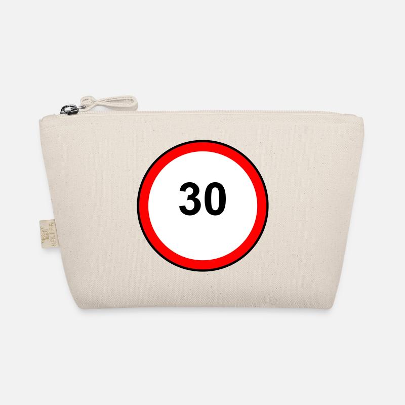 Tempo 30 Sign Pattern Organic Pouch
