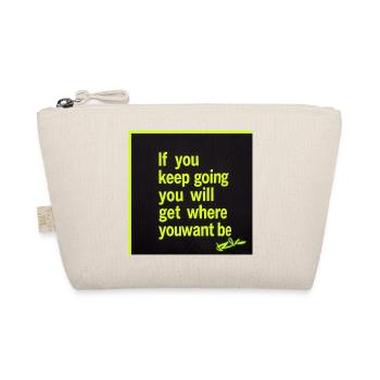 Lasting motivation neon text - Organic Pouch - nature - Front