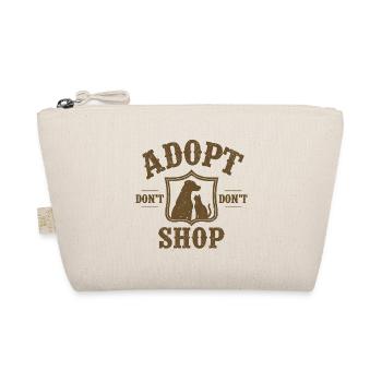 Adopt Don't Shop Dog & Cat Emblem - Organic Pouch - nature - Front