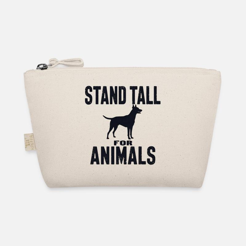 Stand Tall for Animals Dog Silhouette Organic Pouch