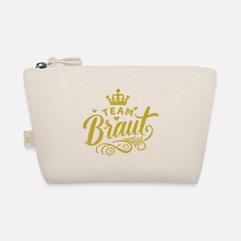 Team Braut Gold Glitzer Bio-Täschchen