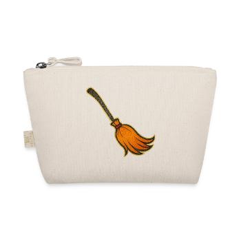 Orange Broom Magic | Witches' brooms for Halloween - Organic Pouch - nature - Front