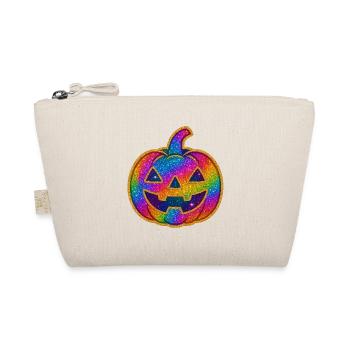 Regenbogen Glitzer Kürbis - Bio-Täschchen - Natur - Vorne