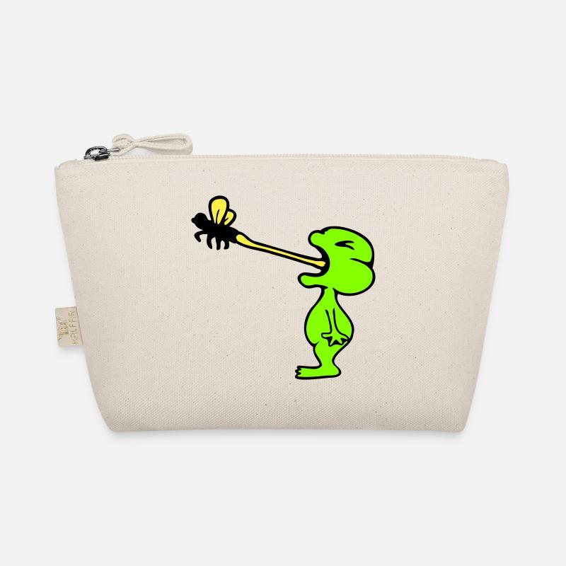 Frog catches fly tongue mosquito eat hunger toad Organic Pouch
