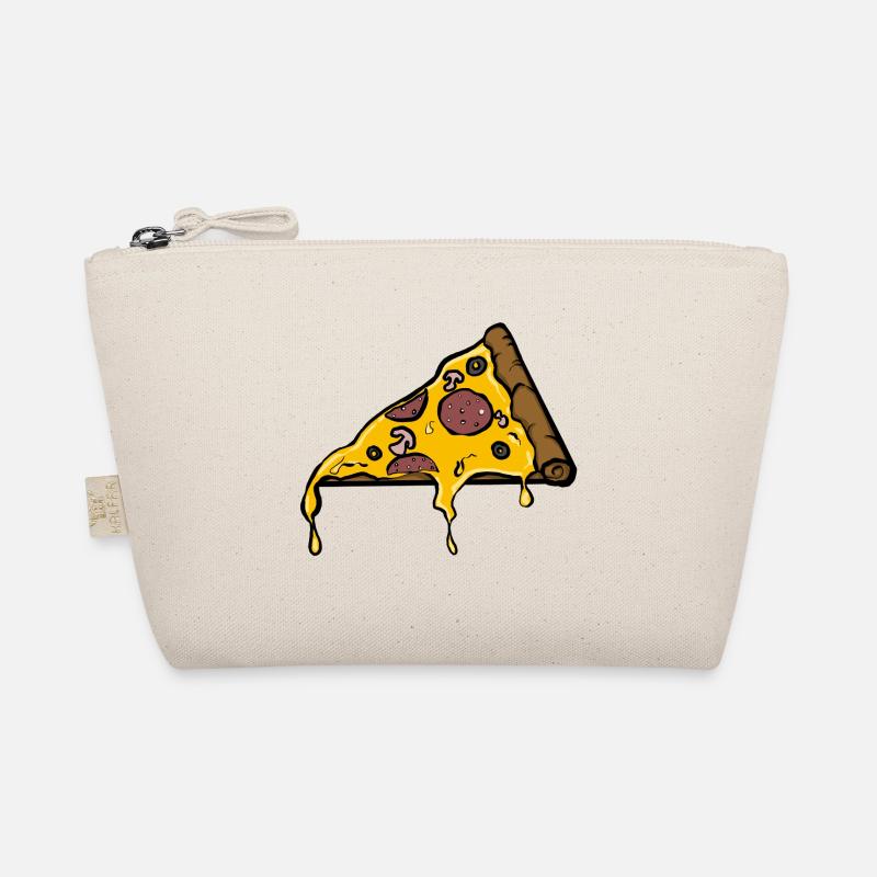 Melting Pepperoni Pizza Slice Illustration Organic Pouch