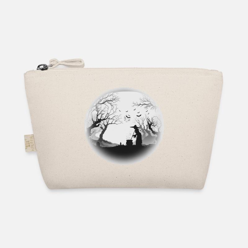 Haunted Forest Cauldron Silhouette Organic Pouch
