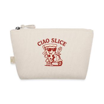 Ciao Slice – Retro Pizza Design Rot Edition - Bio-Täschchen - Natur - Vorne