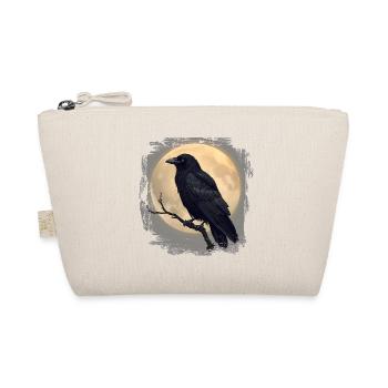 Corbeau noir avant la pleine lune - Trousse biologique - nature - Devant